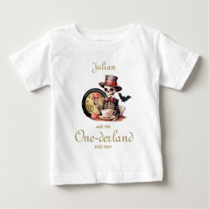 Wonderland Gothic Skeleton Halloween Baby Bday T Shirt