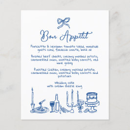 WONDERLAND Hand plockade Editable Bröllop Menu