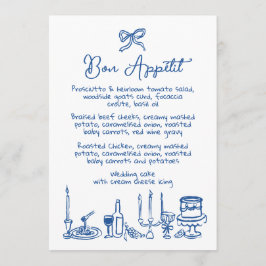 WONDERLAND Hand plockade Editable Bröllop Menu Meny