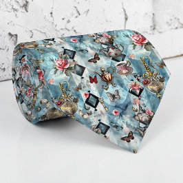Wonderland Klassiskt Mönster Nackduk Tie Slips