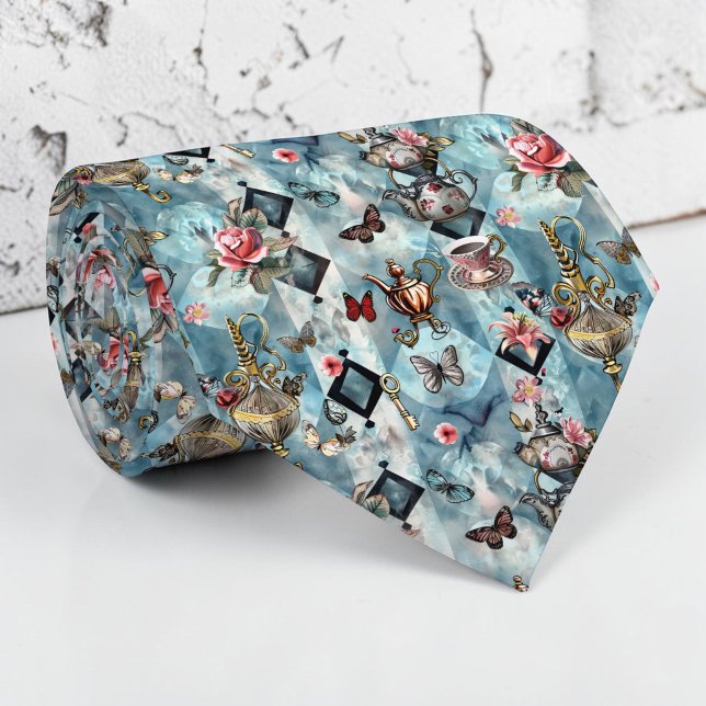 Wonderland Klassiskt Mönster Nackduk Tie Slips (Skapare uppladdad)