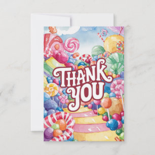 Wonderland Lollipop Candyland tack du kort