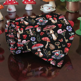 Wonderland Mushroom Pattern Necktie Tie Slips
