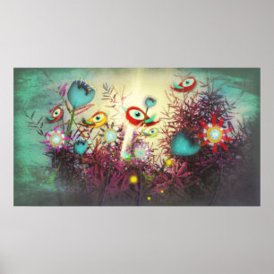 Wonderland Poster Huge ögon Birds