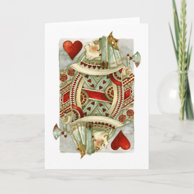 Wonderland Queen of Hearts Greeting Card Kort (Framsida)