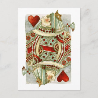 Wonderland Queen of Hearts Postcard Vykort