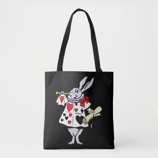 Wonderland Rabbit Påskhare Spelar Music Tygkasse (Framsida)
