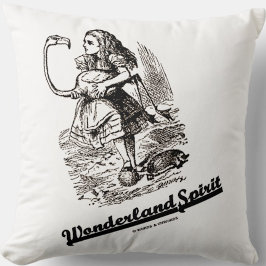 Wonderland Spirit Alice och hennes Flamingo Humor Kudde