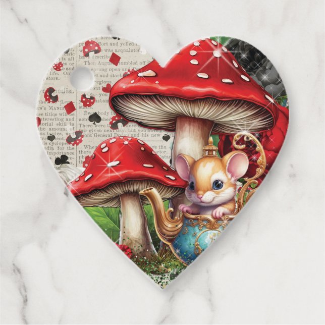 Wonderland Tack Gift Märkre Gåvor Etiketter (Framsida)