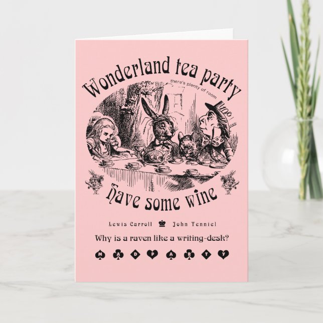 Wonderland tea party Card Kort (Framsida)
