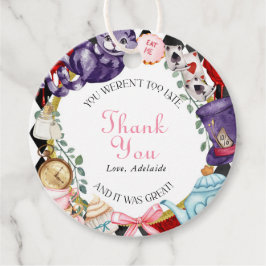 Wonderland Tea Party Fairytale Child's Birthday Gåvor Etiketter