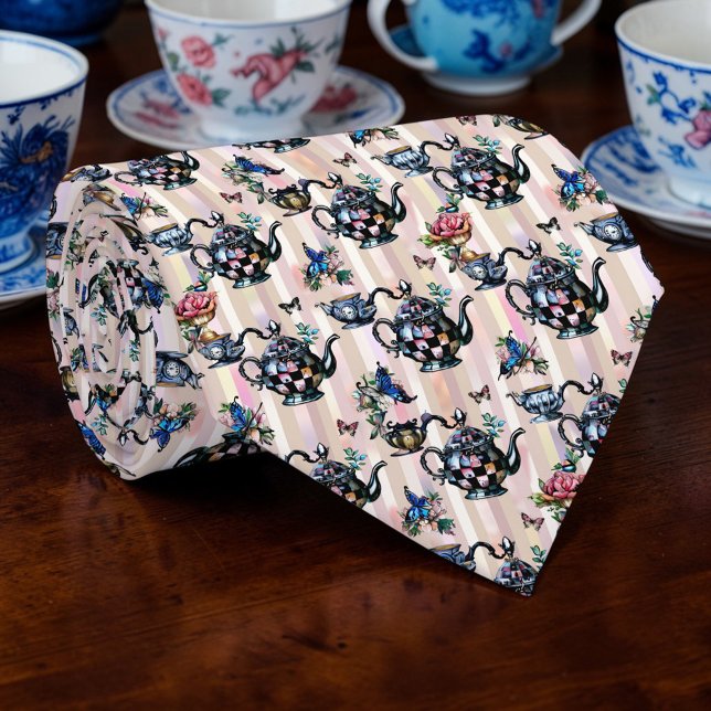 Wonderland Teapot Pattern Necktie Tie Slips (Skapare uppladdad)