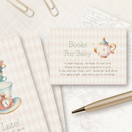 Wonderland Tekanna Bokar for Baby Shower Tilläggskort