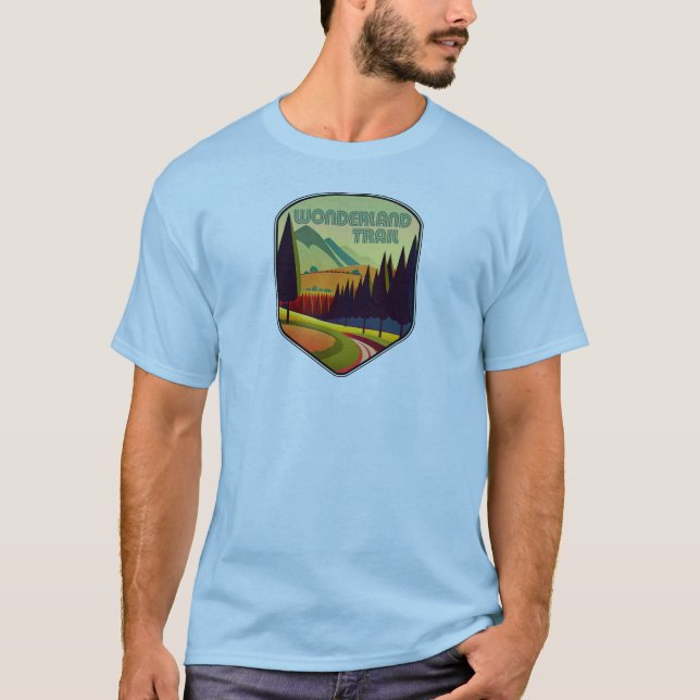 Wonderland Trail Färg T Shirt (Framsida)