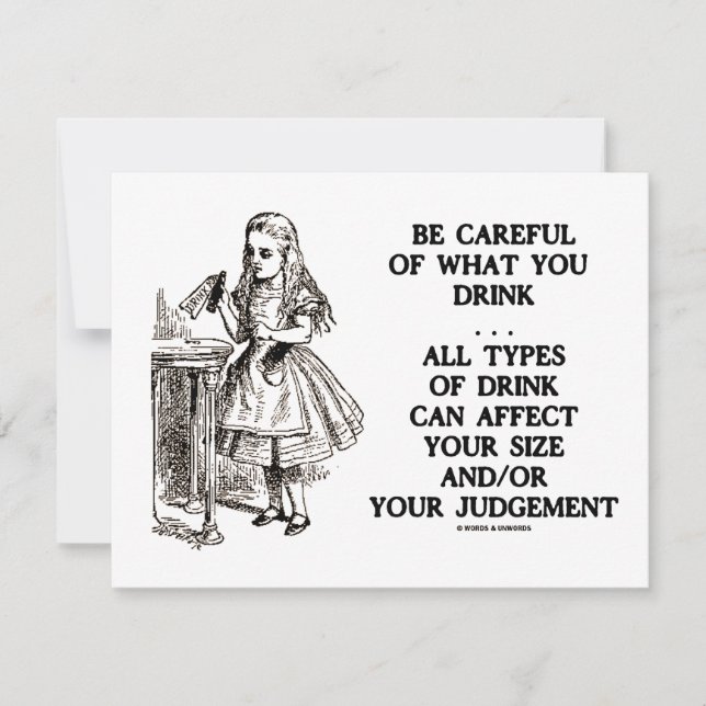 Wonderland Var försiktig med vad du dricker (Alice (Framsida)