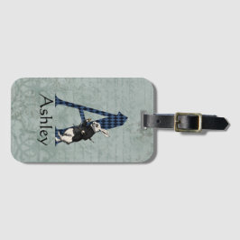 Wonderland White Rabbit Brev A Bagagebricka