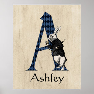 Wonderland White Rabbit Brev A Poster