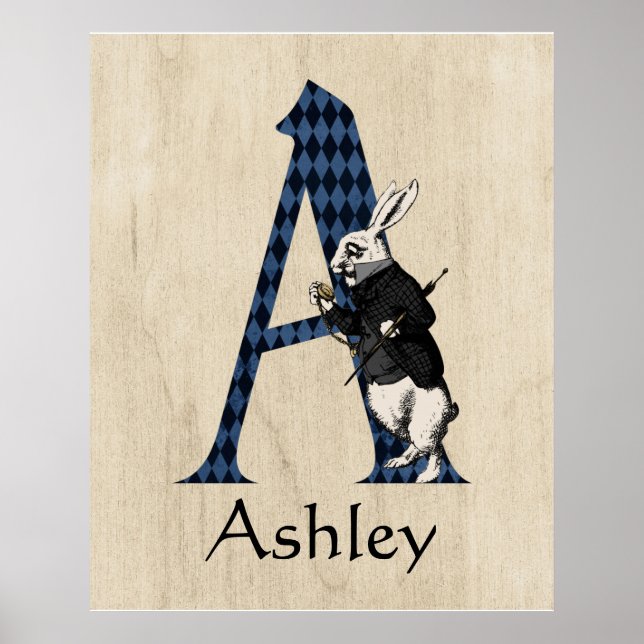 Wonderland White Rabbit Brev A Poster (Framsidan)