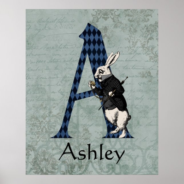 Wonderland White Rabbit Brev A Poster (Framsidan)