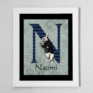 Wonderland White Rabbit Brev N Poster