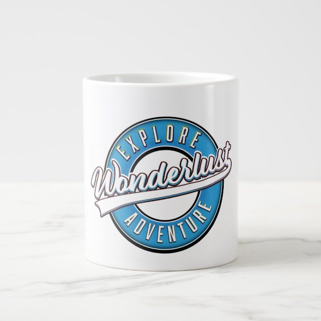 Wonderlust Utforska Äventyr Jumbo Mugg (Framsidan)