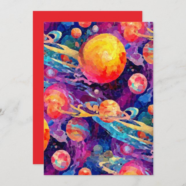 Wondrous Constellation Inbjudningar (Fram/baksida)