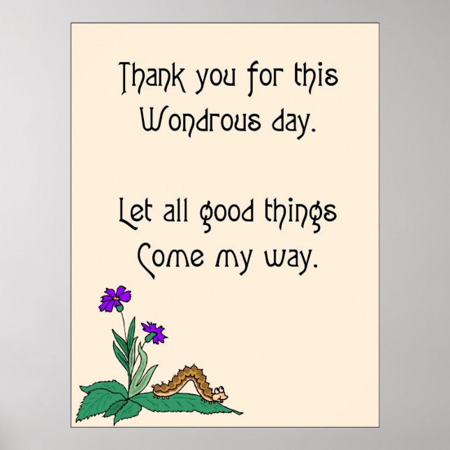 Wondrous Day Poster (Framsidan)