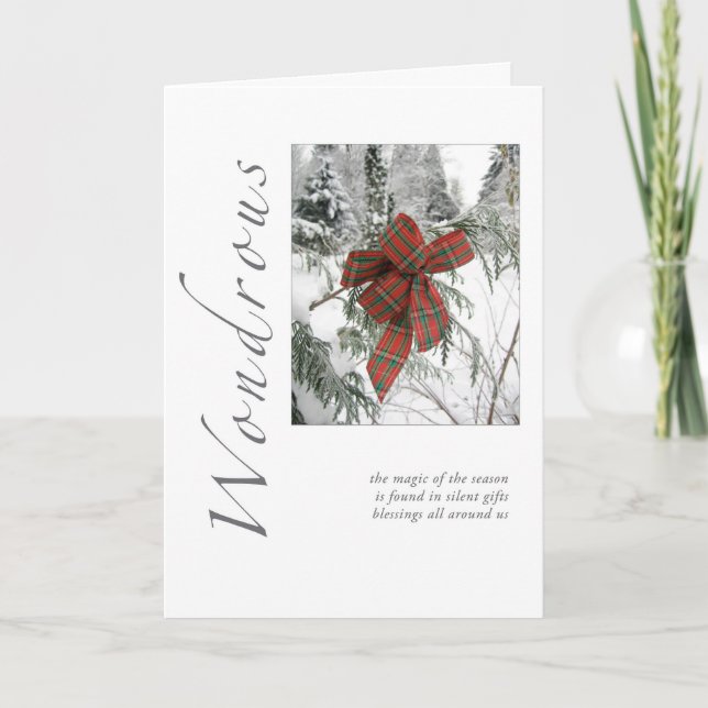 Wondrous jul helgkort (Framsida)