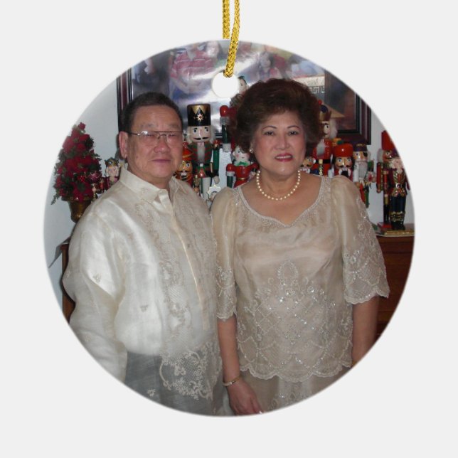 Wongs vit julgransprydnad keramik (Framsidan)