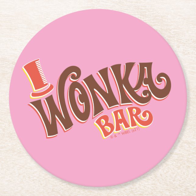 Wonka Bar Logo Underlägg Papper Rund (Framsidan)