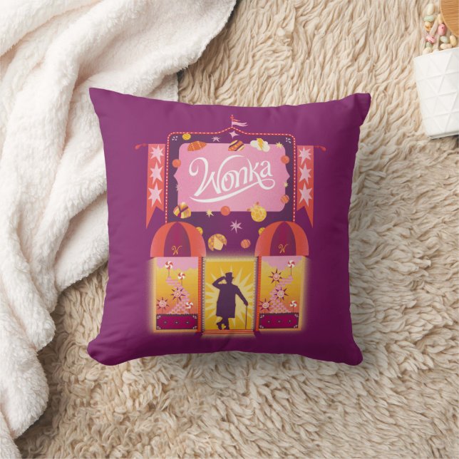 Wonka Candy Store Graphic Kudde (Filt)