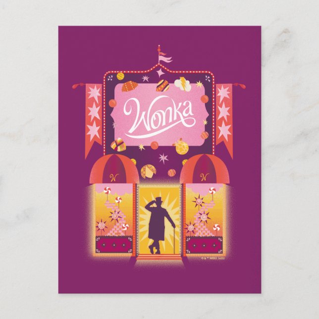 Wonka Candy Store Graphic Vykort (Framsida)