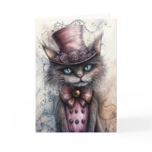 Wonka Cat Greeting Card