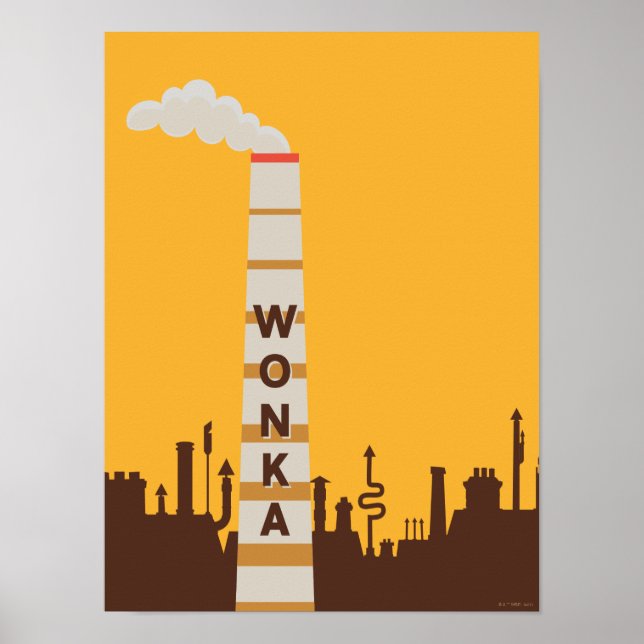 Wonka Factory Silhouette Poster (Framsidan)