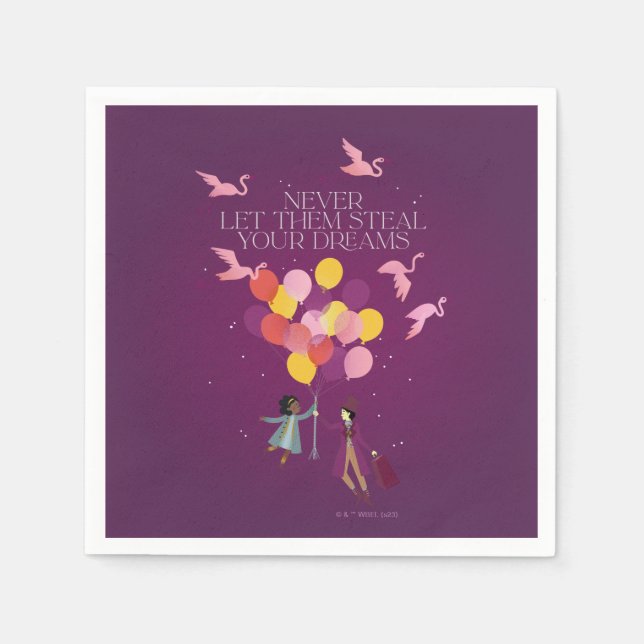 Wonka "Låt dem aldrig stoppa dina drömmar" Pappersservett (Framsidan)