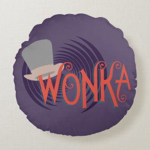 Wonka Spiral Logotyp Rund Kudde