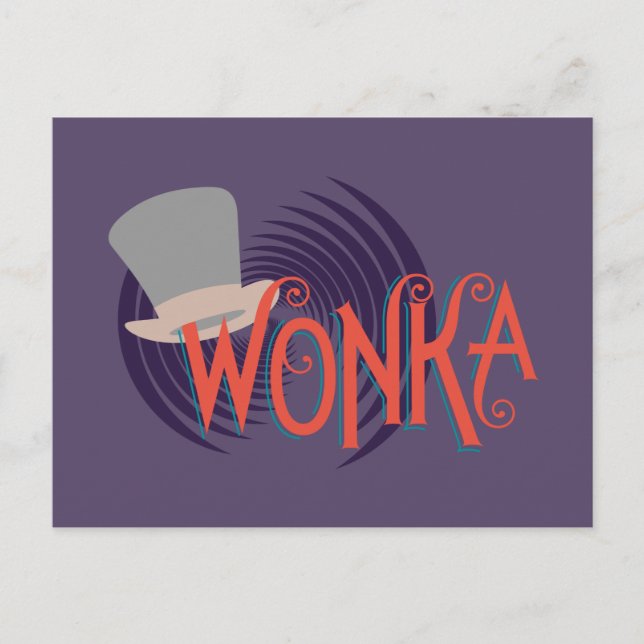 Wonka Spiral Logotyp Vykort (Framsida)