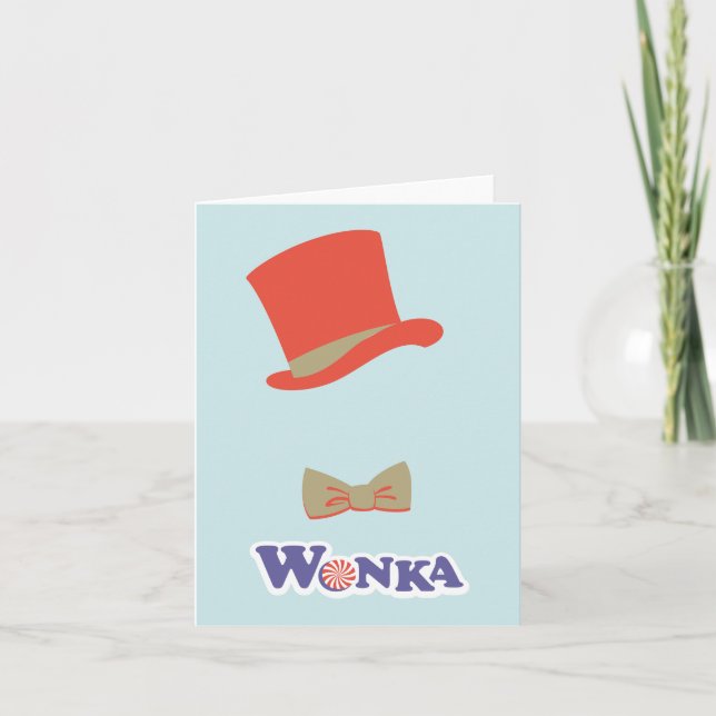 Wonka Top hat & Bow Tie Anteckningskort (Framsida)