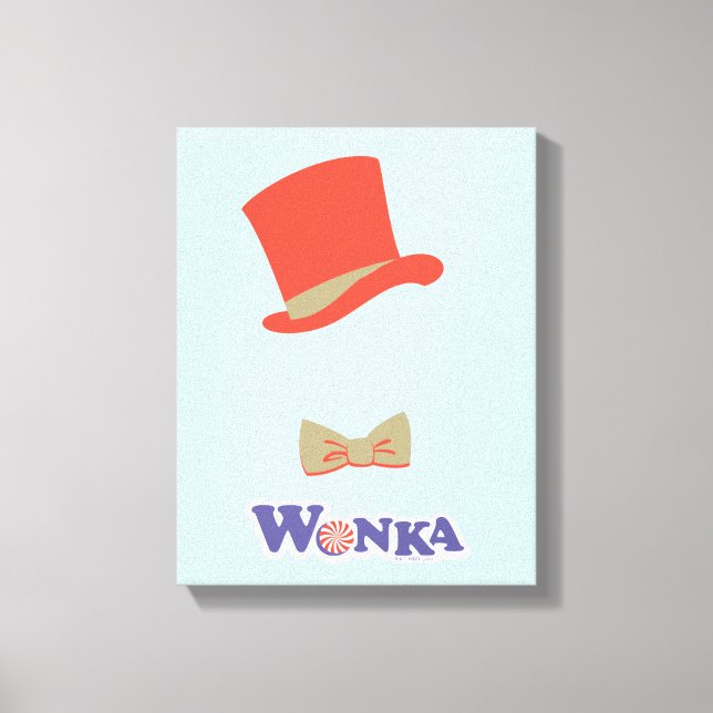Wonka Top hat & Bow Tie Canvastryck (Framsida)