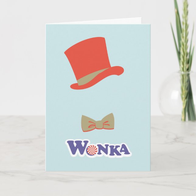 Wonka Top hat & Bow Tie Kort (Framsida)