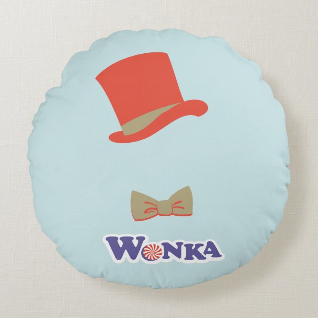 Wonka Top hat & Bow Tie Rund Kudde (Framsidan)