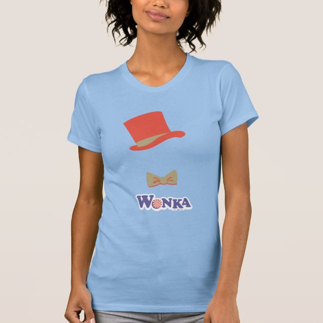 Wonka Top hat & Bow Tie T Shirt (Framsida)