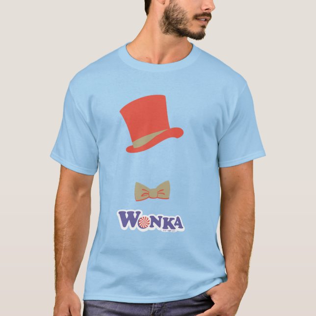 Wonka Top hat & Bow Tie T Shirt (Framsida)