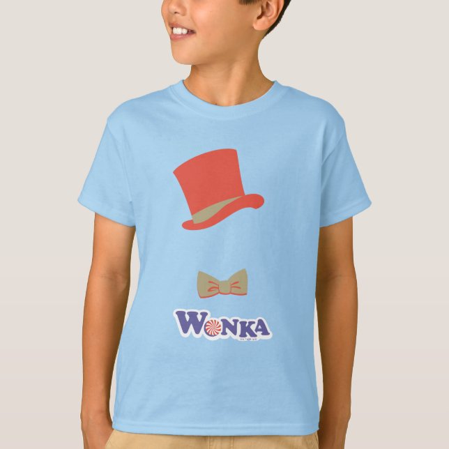 Wonka Top hat & Bow Tie T Shirt (Framsida)