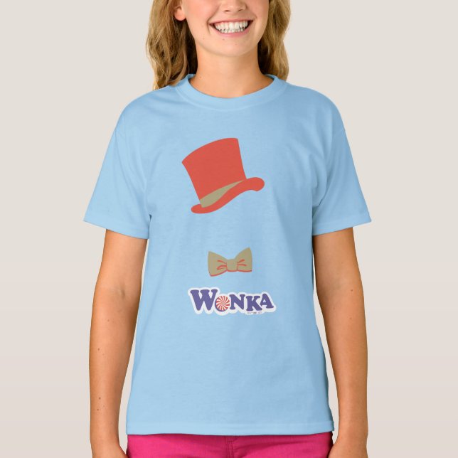 Wonka Top hat & Bow Tie T Shirt (Framsida)