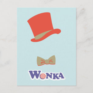 Wonka Top hat & Bow Tie Vykort