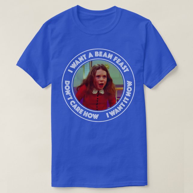 Wonka Veruca Salt jag vill ha en björnfest T Shirt (Design framsida)