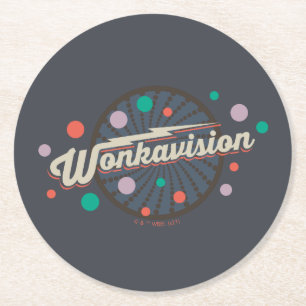 Wonkavision Logotyp Underlägg Papper Rund