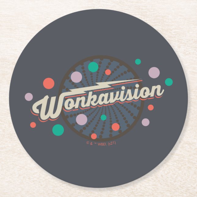 Wonkavision Logotyp Underlägg Papper Rund (Framsidan)
