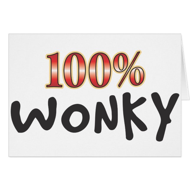 Wonky 100 procent hälsningskort (Framsidan Horizontal)